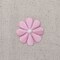 Set of 3, Medium Light Pink Daisy Flower Embroidered, Iron on Patch